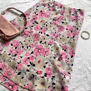 Vintage Floral Midi Skirt